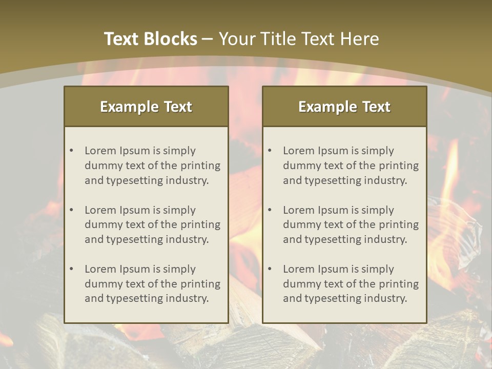 Home Firewood Heat PowerPoint Template