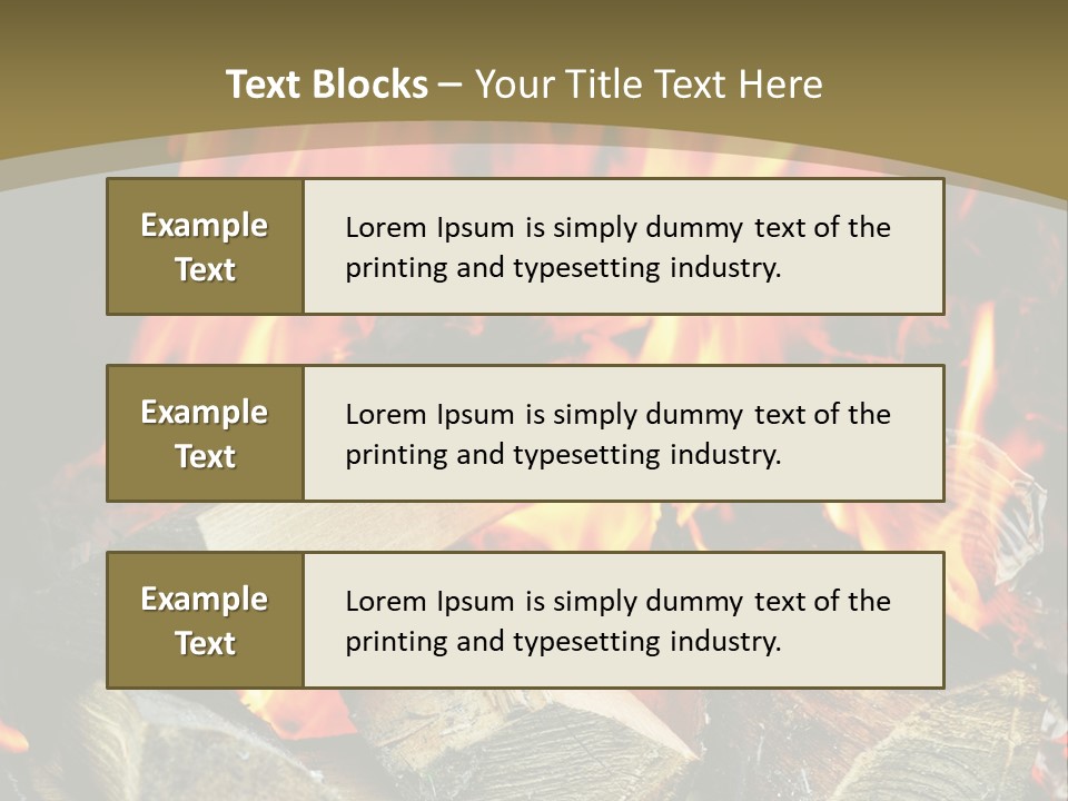 Home Firewood Heat PowerPoint Template