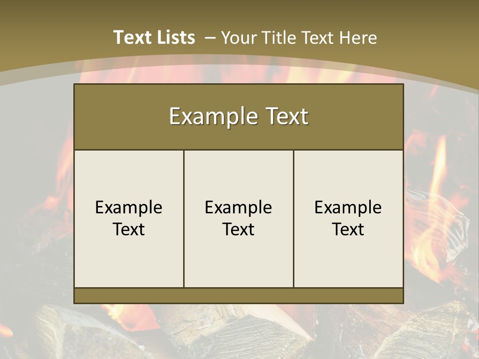 Home Firewood Heat PowerPoint Template