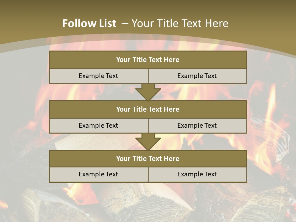Home Firewood Heat PowerPoint Template