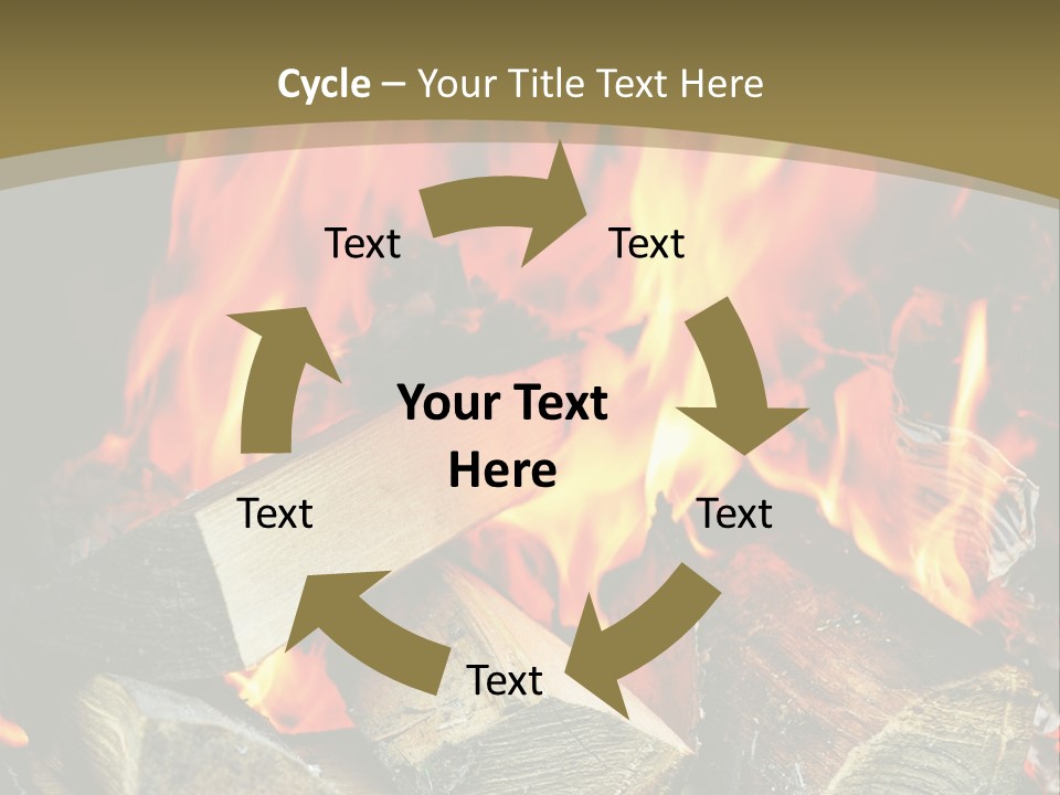 Home Firewood Heat PowerPoint Template