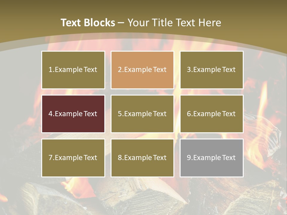 Home Firewood Heat PowerPoint Template