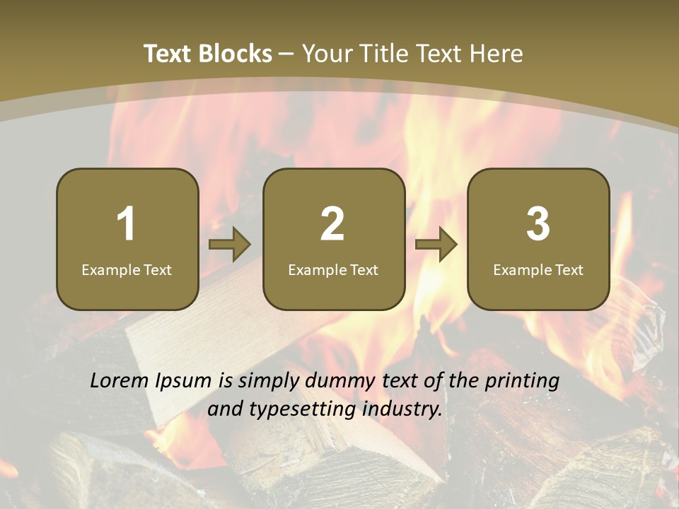 Home Firewood Heat PowerPoint Template