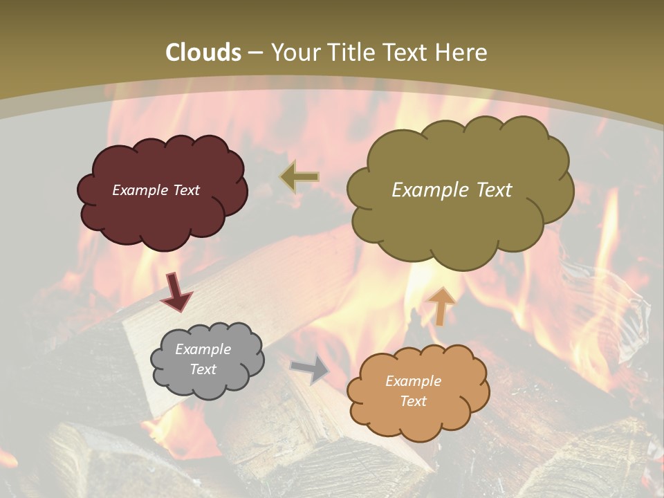 Home Firewood Heat PowerPoint Template
