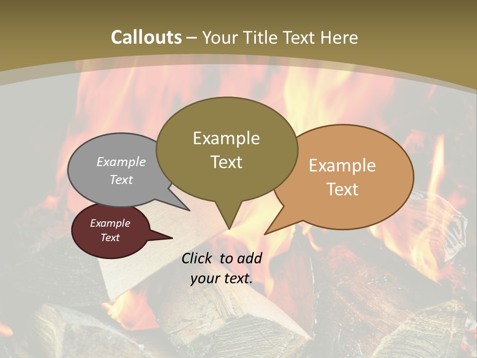 Home Firewood Heat PowerPoint Template