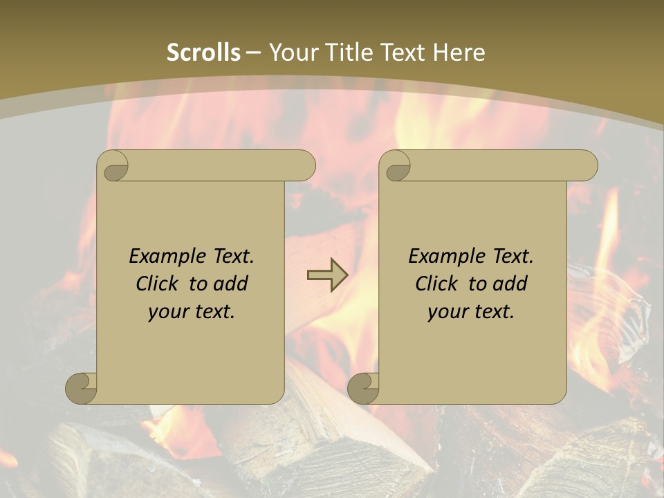 Home Firewood Heat PowerPoint Template