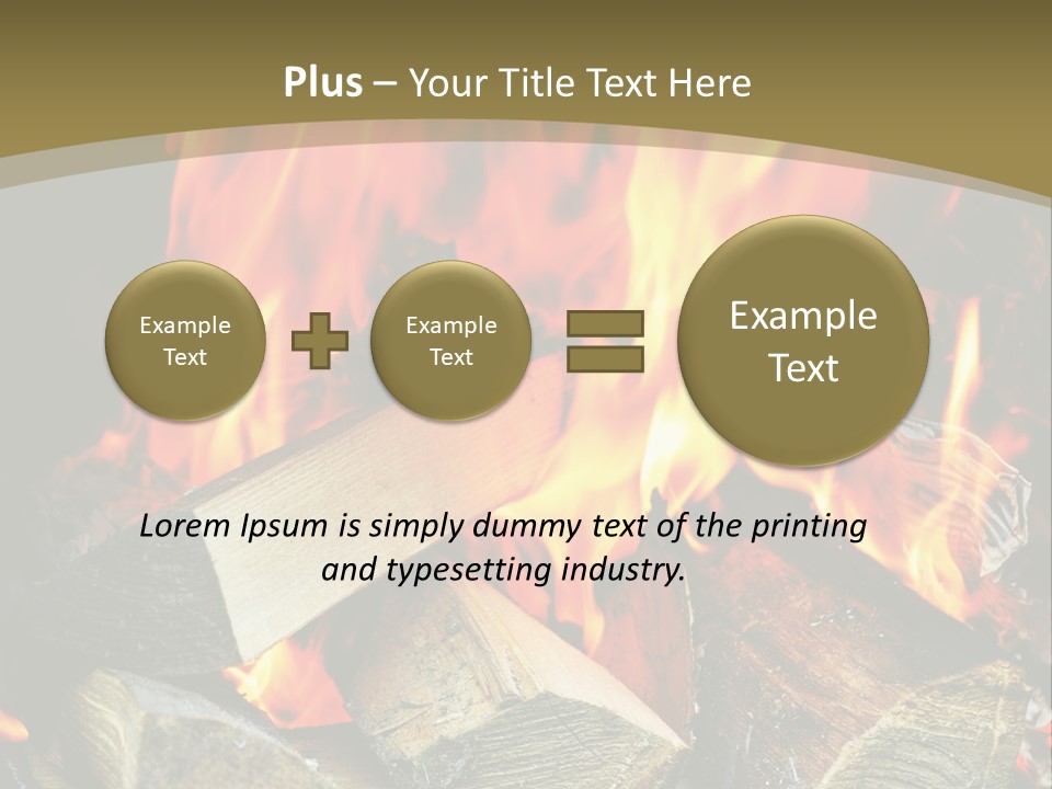 Home Firewood Heat PowerPoint Template