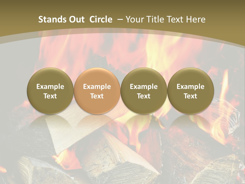 Home Firewood Heat PowerPoint Template