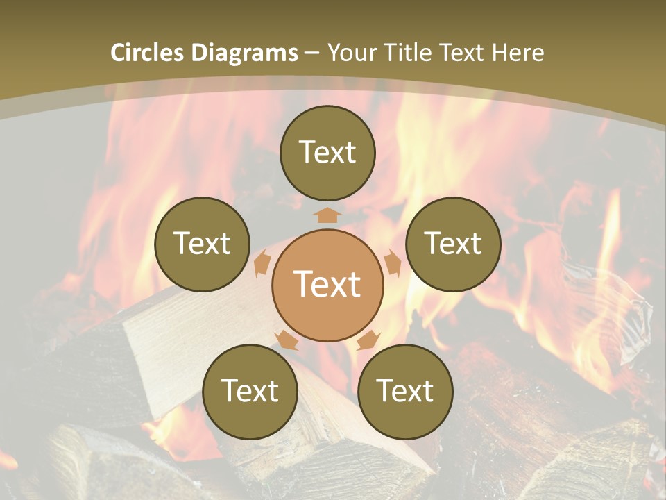 Home Firewood Heat PowerPoint Template