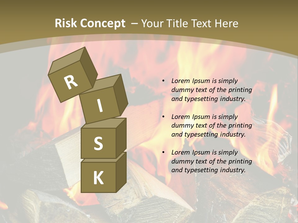 Home Firewood Heat PowerPoint Template