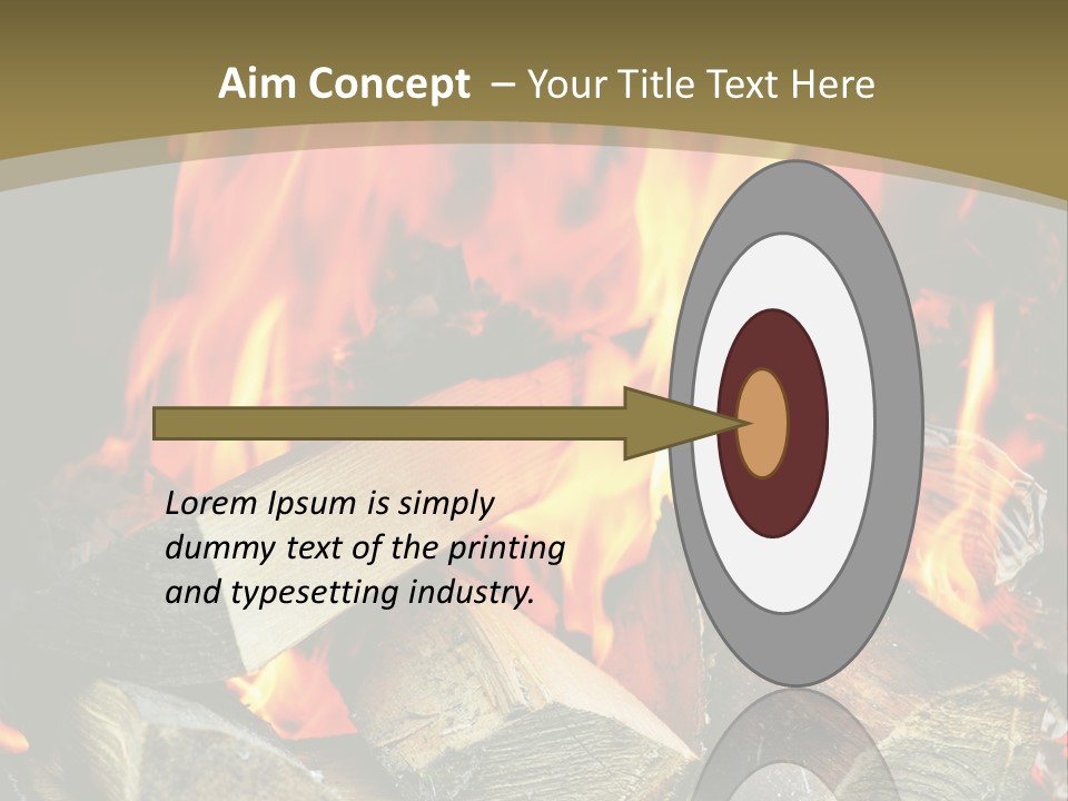 Home Firewood Heat PowerPoint Template