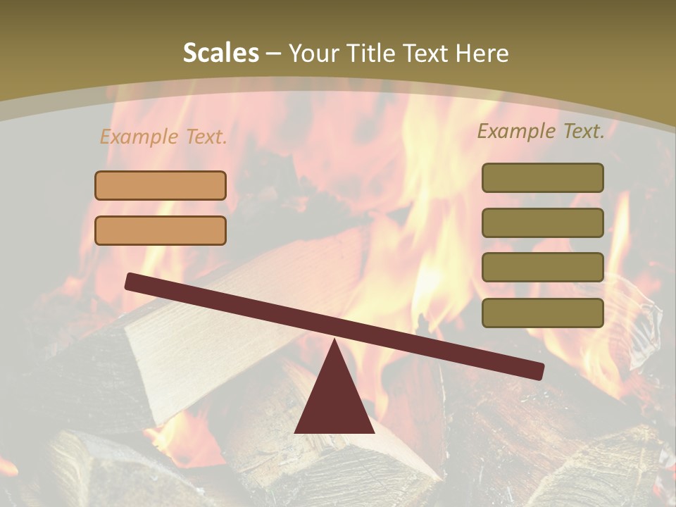 Home Firewood Heat PowerPoint Template