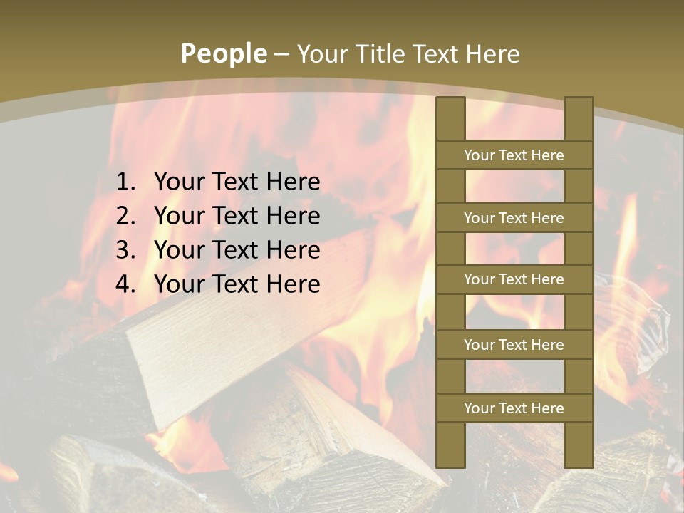Home Firewood Heat PowerPoint Template