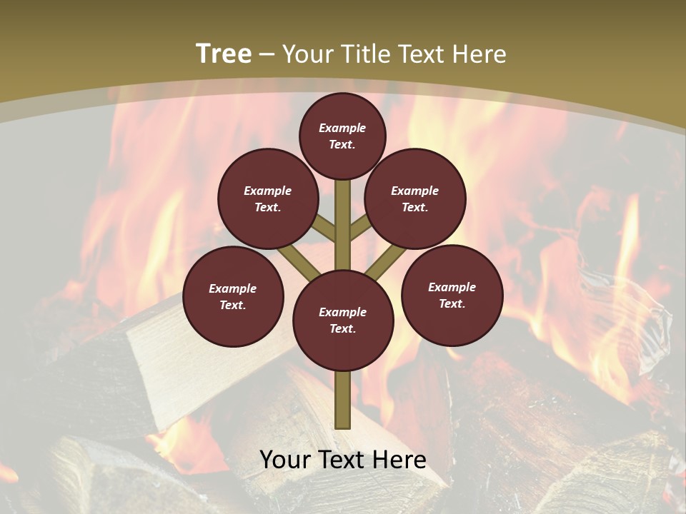 Home Firewood Heat PowerPoint Template