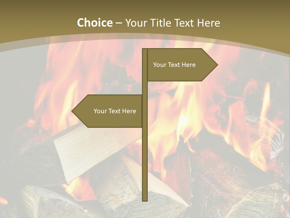 Home Firewood Heat PowerPoint Template
