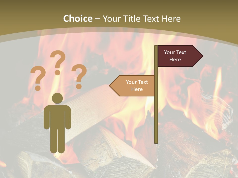 Home Firewood Heat PowerPoint Template