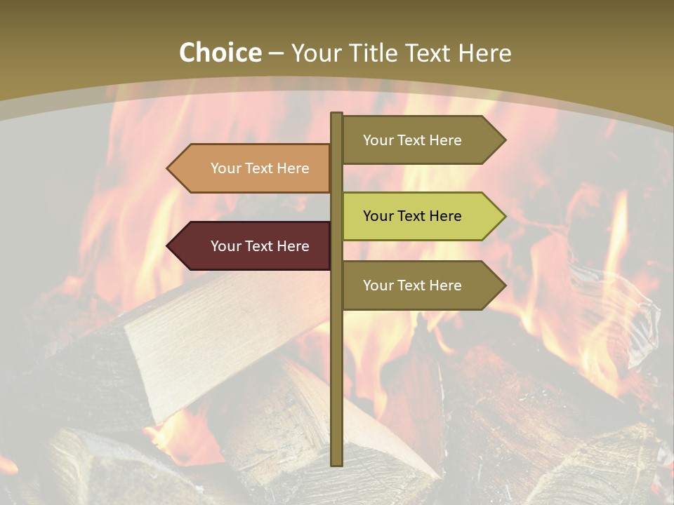 Home Firewood Heat PowerPoint Template