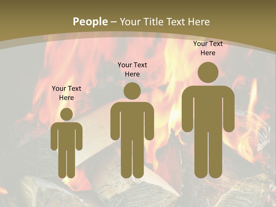 Home Firewood Heat PowerPoint Template