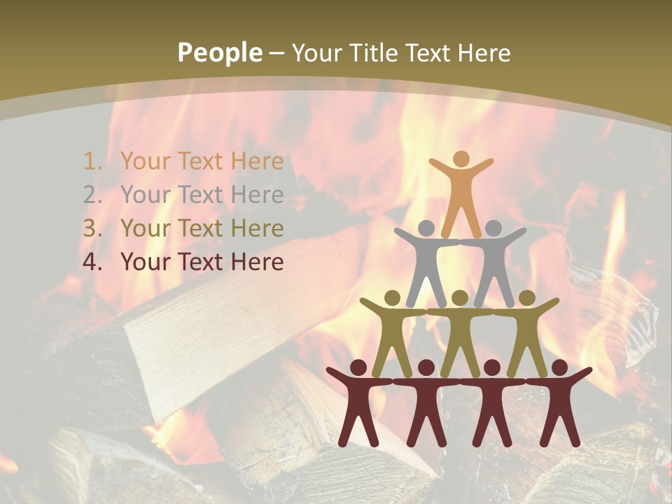 Home Firewood Heat PowerPoint Template