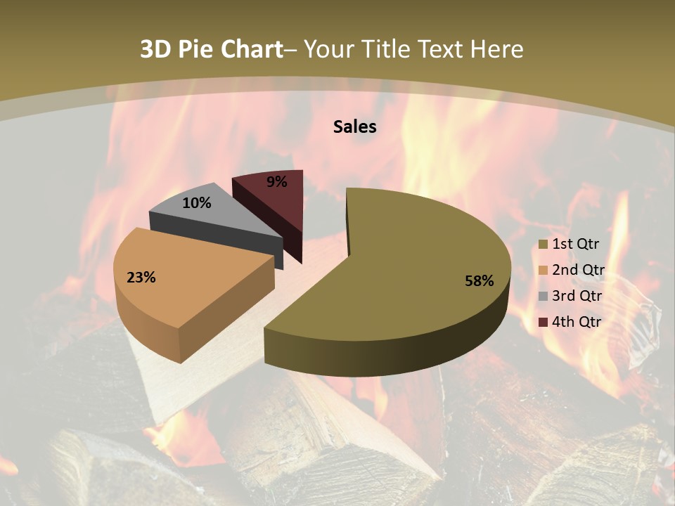 Home Firewood Heat PowerPoint Template