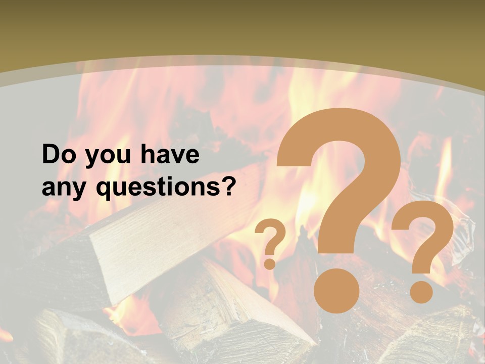 Home Firewood Heat PowerPoint Template