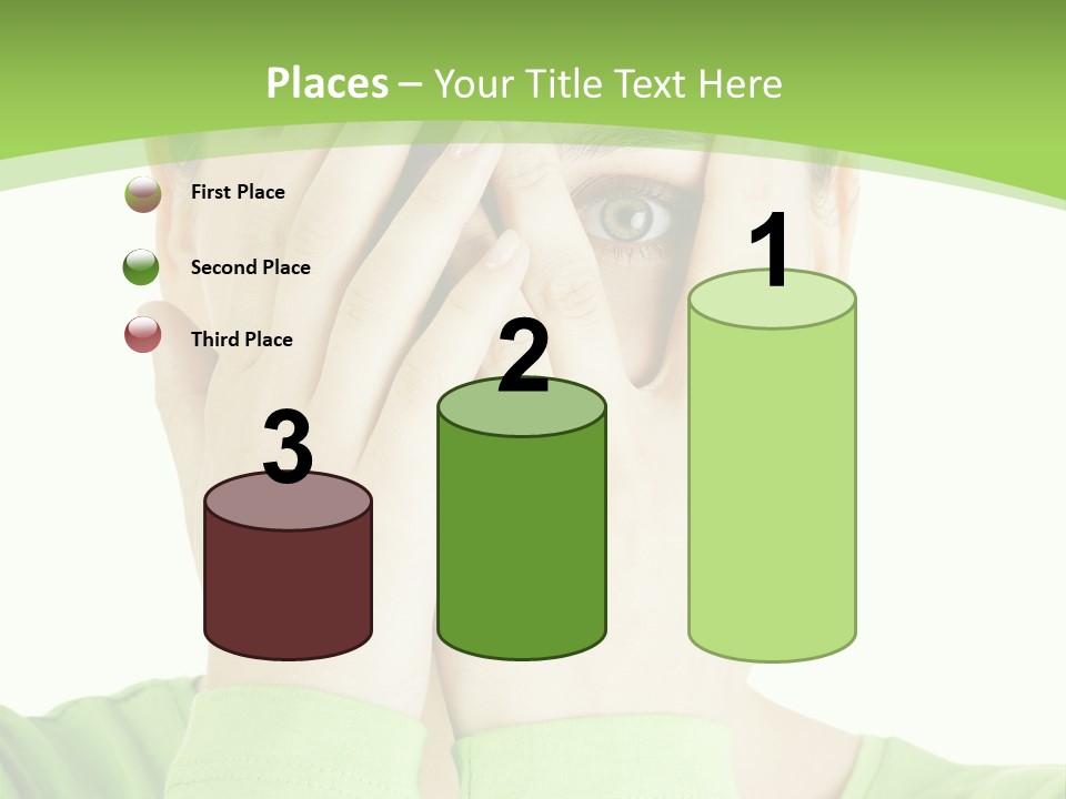 A Woman Covering Her Eyes With Her Hands PowerPoint Template