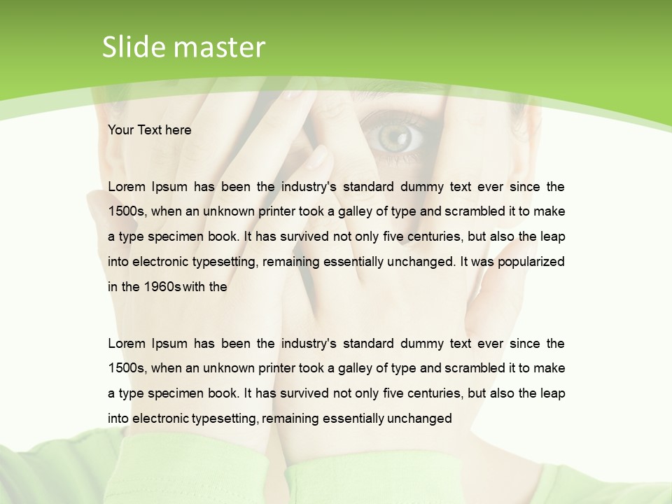 A Woman Covering Her Eyes With Her Hands PowerPoint Template