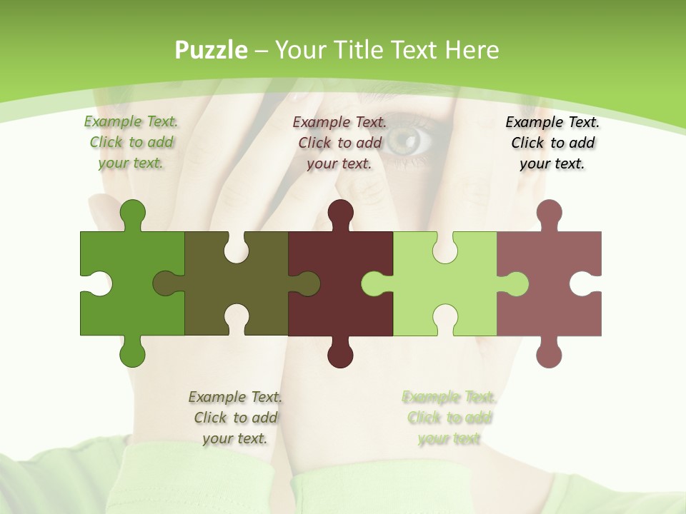 A Woman Covering Her Eyes With Her Hands PowerPoint Template