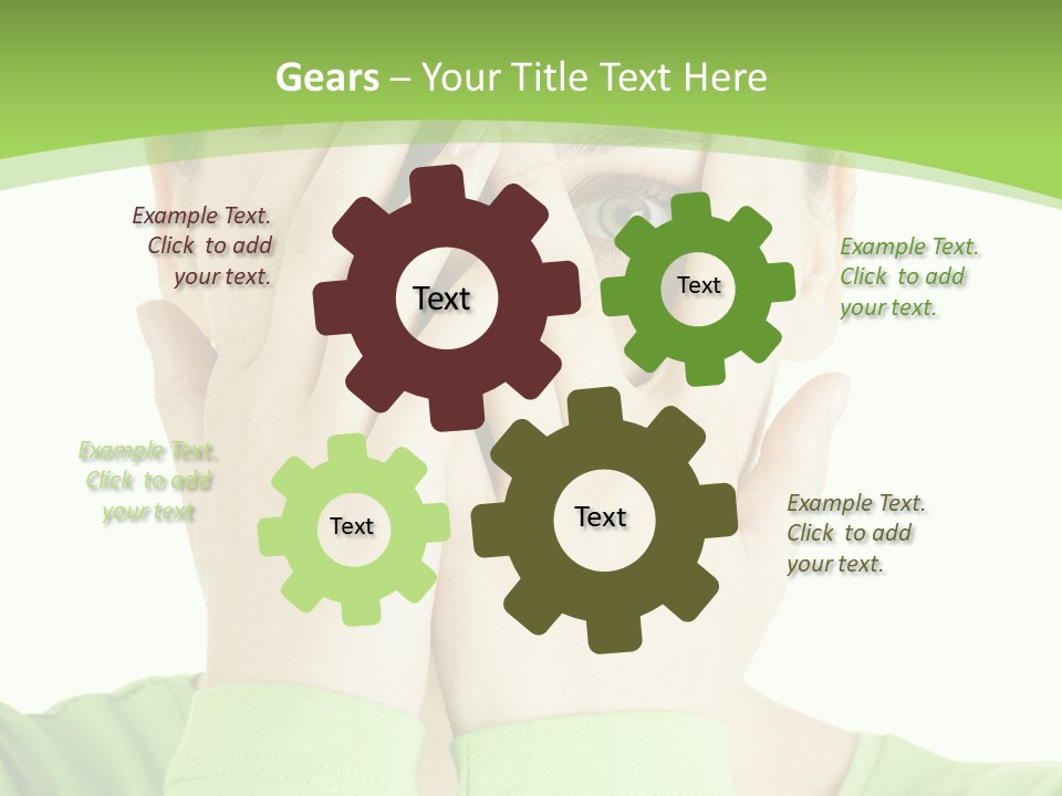 A Woman Covering Her Eyes With Her Hands PowerPoint Template
