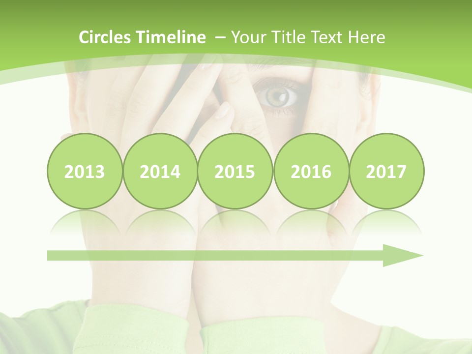 A Woman Covering Her Eyes With Her Hands PowerPoint Template