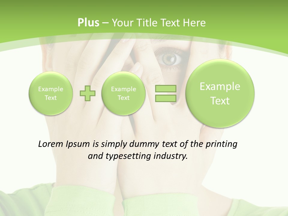 A Woman Covering Her Eyes With Her Hands PowerPoint Template
