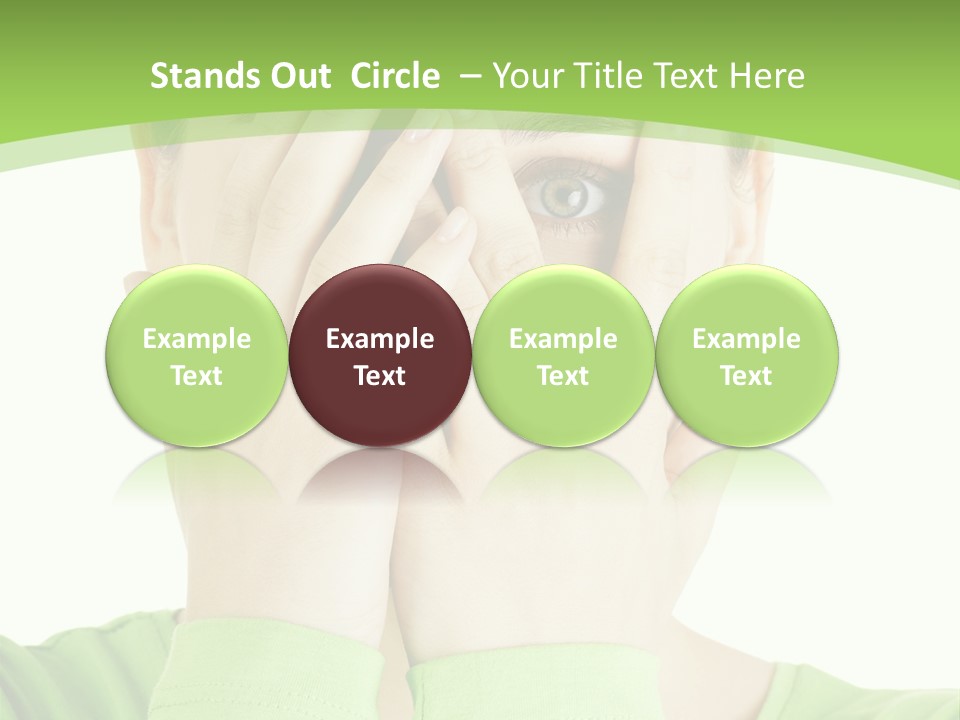 A Woman Covering Her Eyes With Her Hands PowerPoint Template