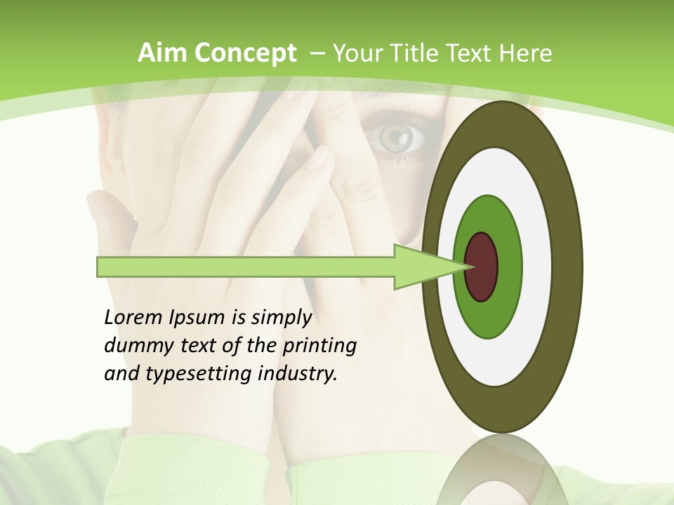 A Woman Covering Her Eyes With Her Hands PowerPoint Template