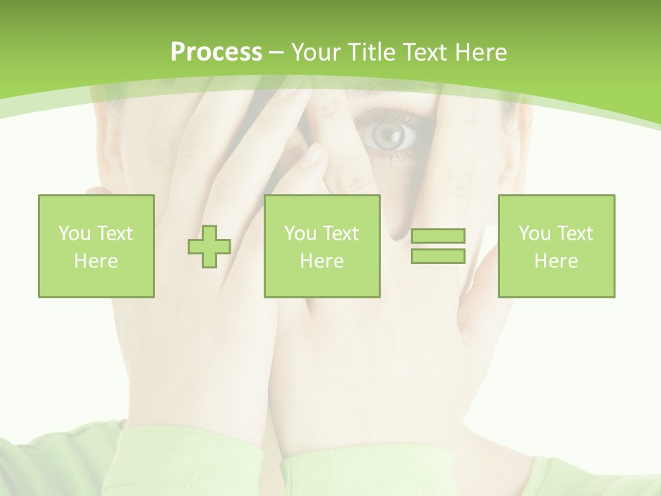 A Woman Covering Her Eyes With Her Hands PowerPoint Template