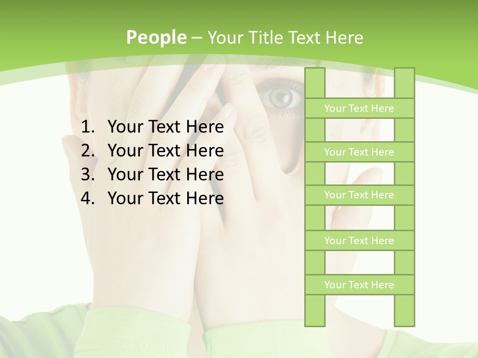 A Woman Covering Her Eyes With Her Hands PowerPoint Template