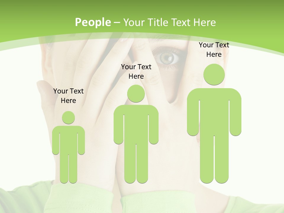 A Woman Covering Her Eyes With Her Hands PowerPoint Template