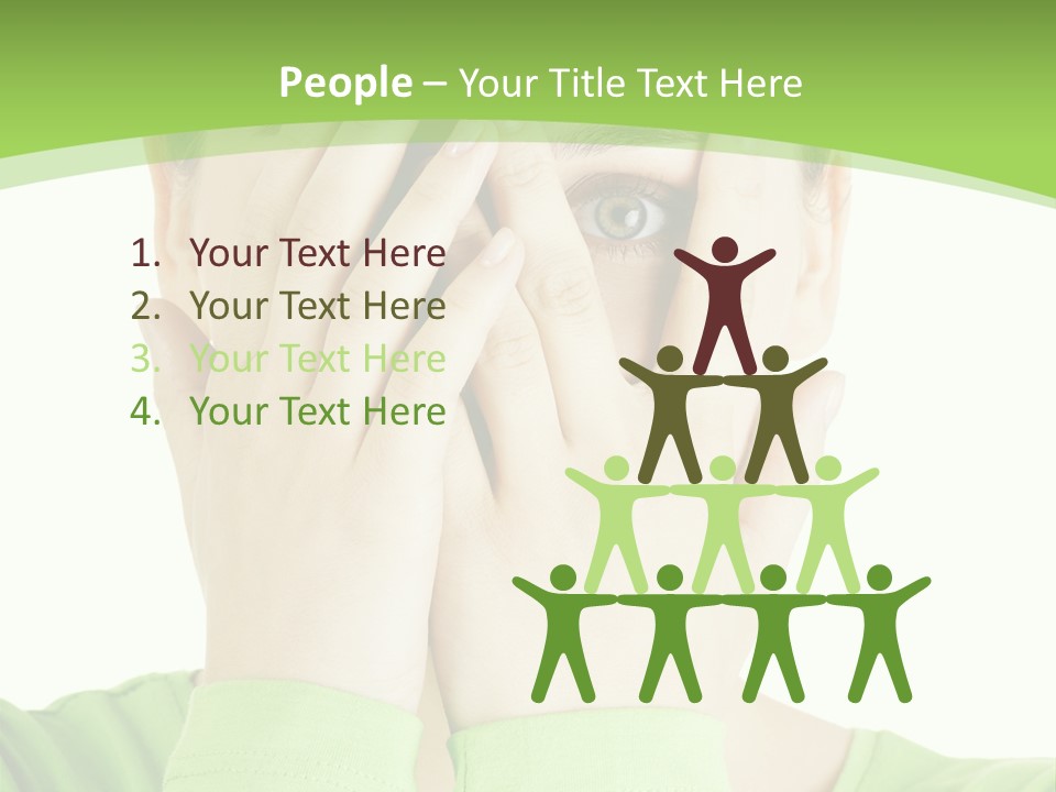 A Woman Covering Her Eyes With Her Hands PowerPoint Template