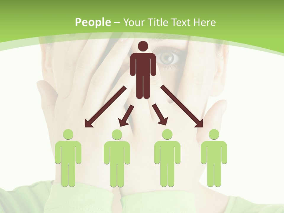 A Woman Covering Her Eyes With Her Hands PowerPoint Template