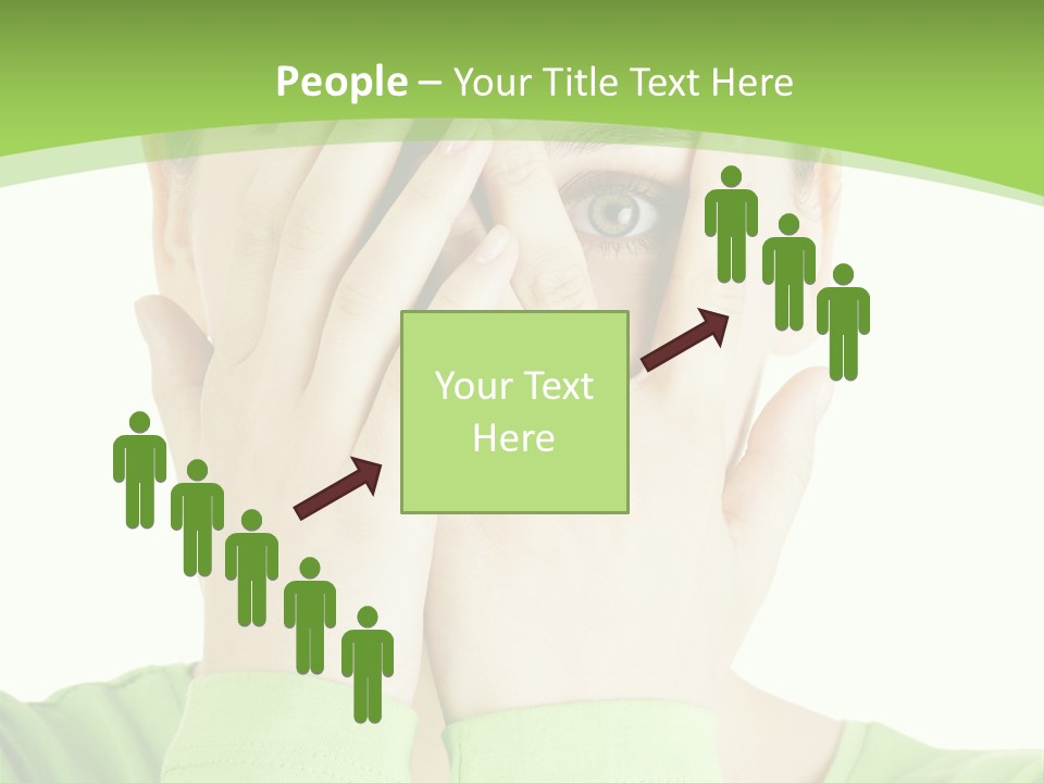 A Woman Covering Her Eyes With Her Hands PowerPoint Template