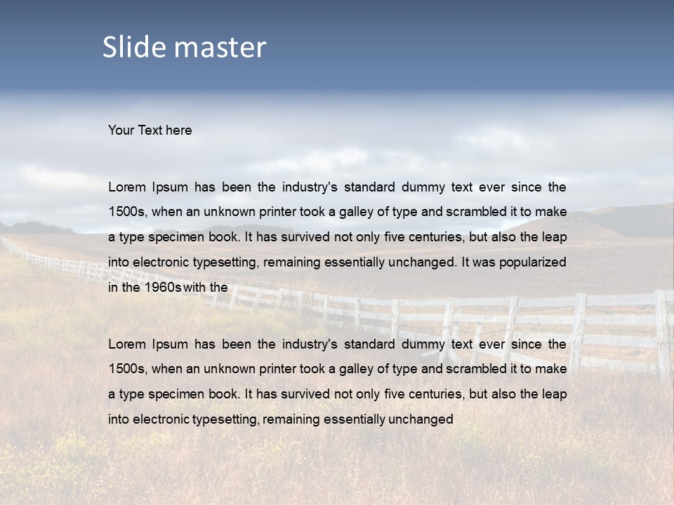 Horizon Tranquil White PowerPoint Template