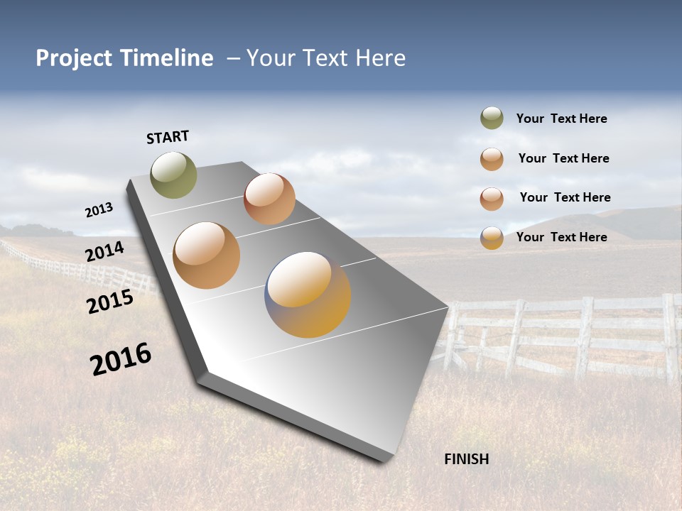 Horizon Tranquil White PowerPoint Template