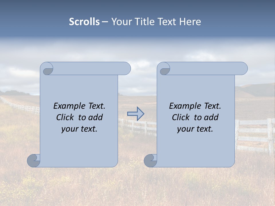 Horizon Tranquil White PowerPoint Template