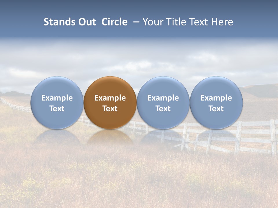 Horizon Tranquil White PowerPoint Template