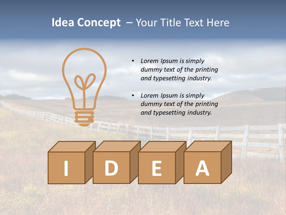 Horizon Tranquil White PowerPoint Template