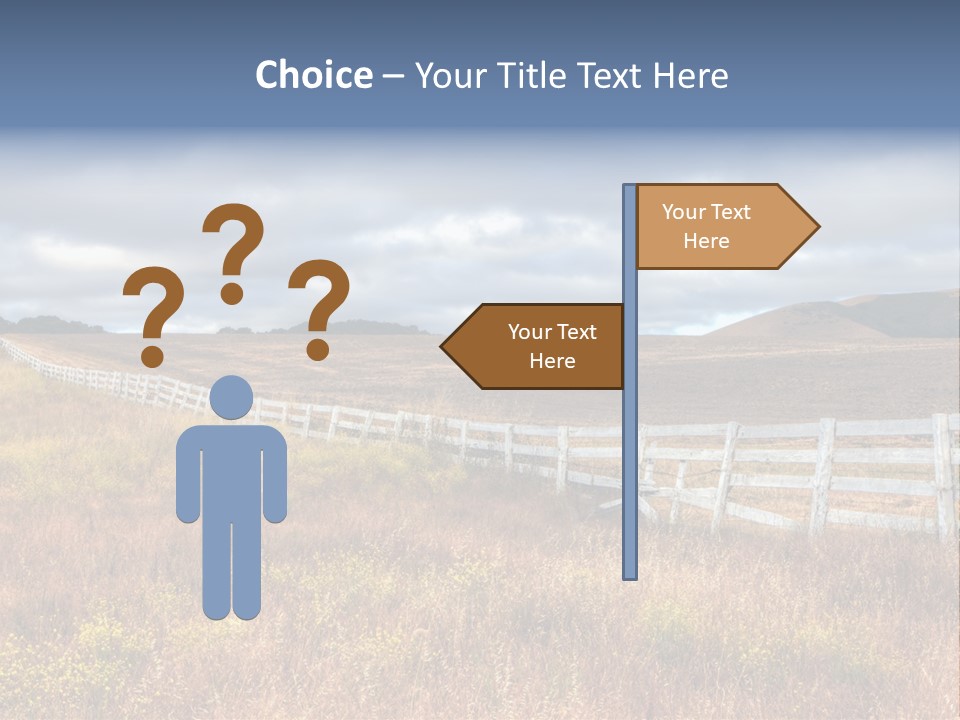 Horizon Tranquil White PowerPoint Template