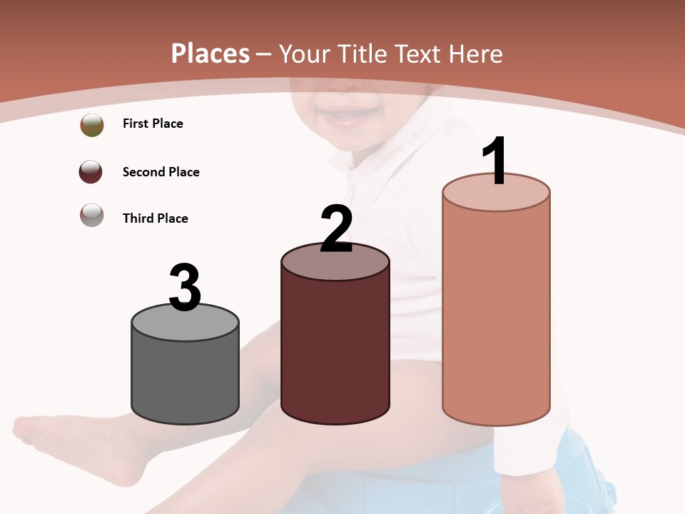 Isolated Adorable Human PowerPoint Template