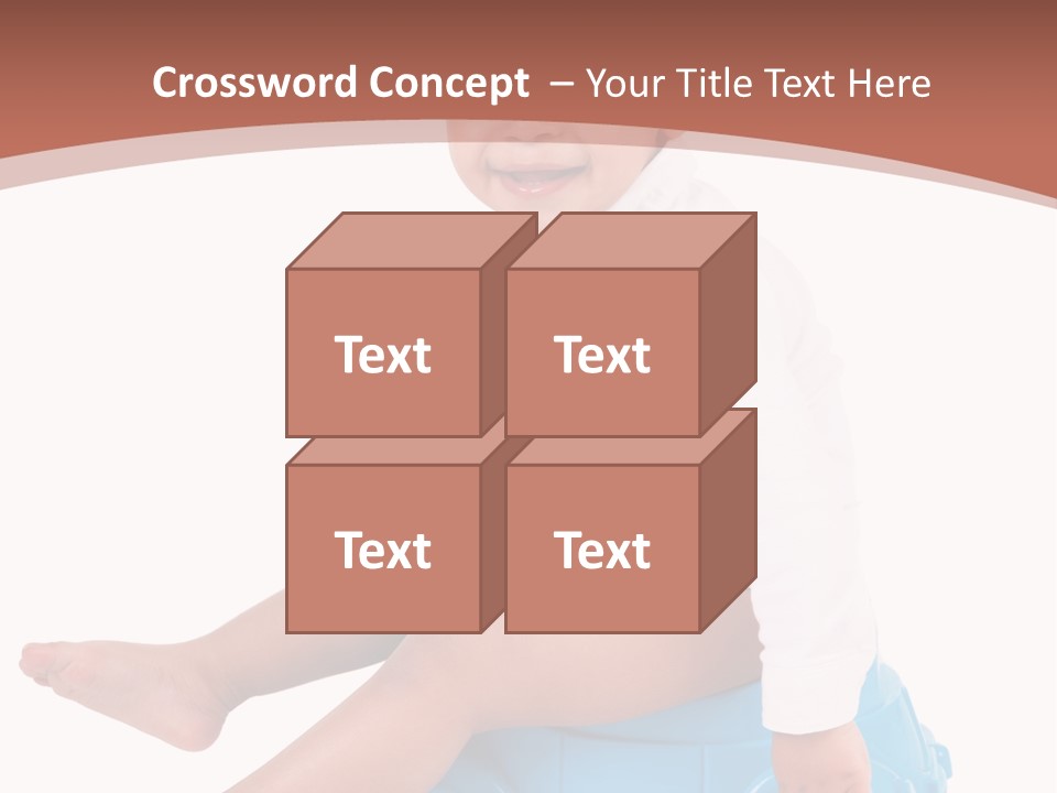 Isolated Adorable Human PowerPoint Template