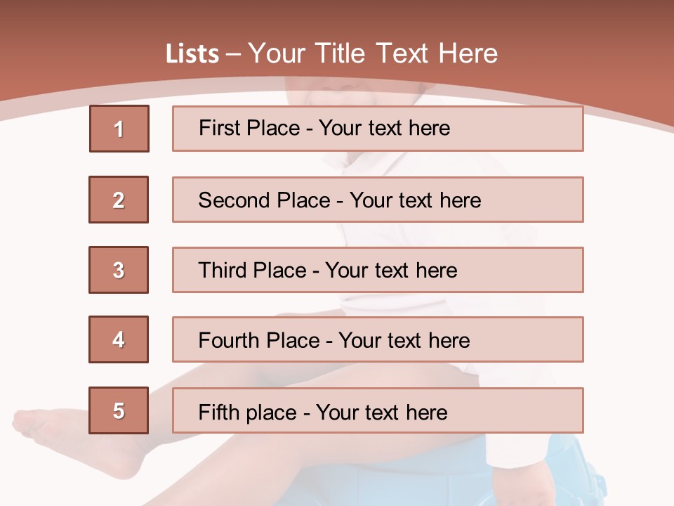 Isolated Adorable Human PowerPoint Template
