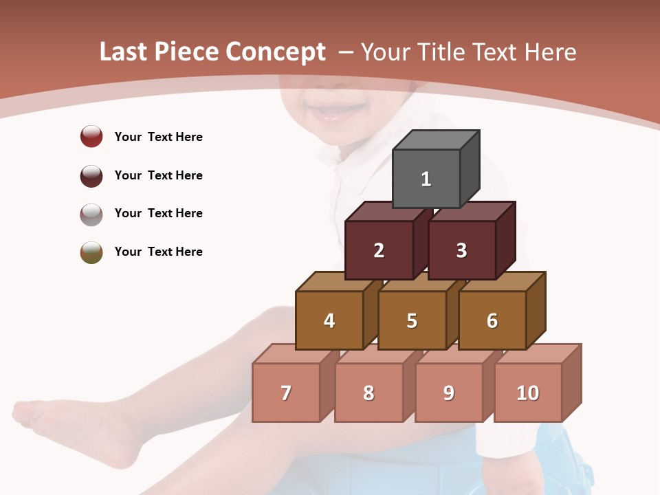 Isolated Adorable Human PowerPoint Template