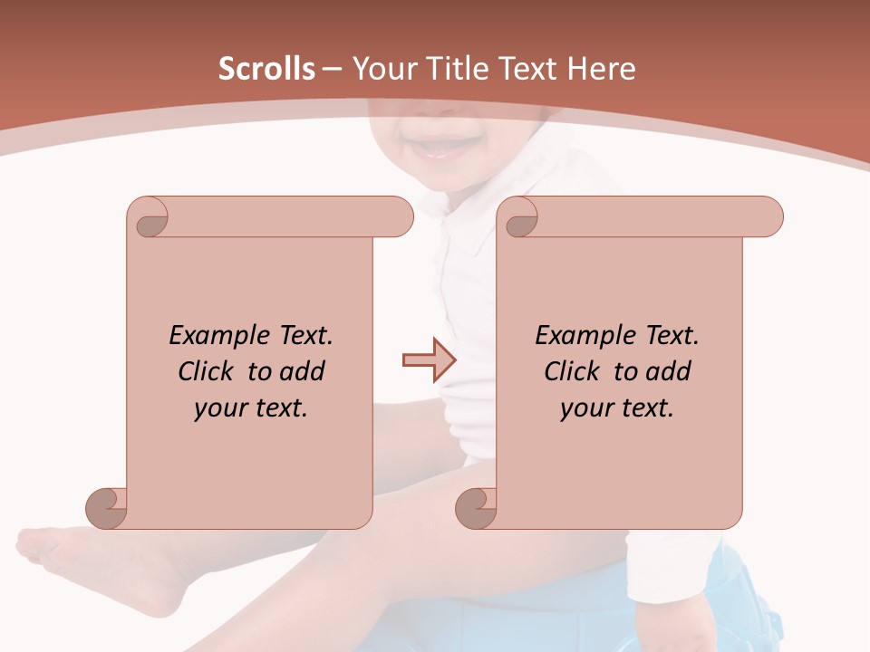 Isolated Adorable Human PowerPoint Template